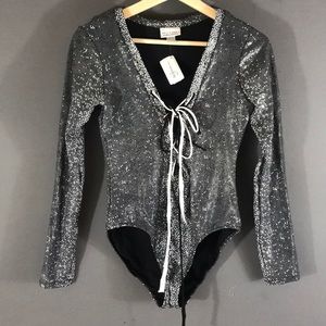 BELUSSO verushka Long Sleeve lace up one piece